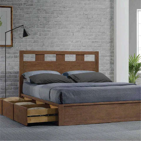 Ashton 6-Drawer Solid Wood Queen Storage Bed ITG-1366B