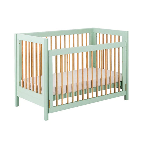 Clover Solid Hardwood 2-in-1 Convertible Baby Cot | Single Handed Drop Gate