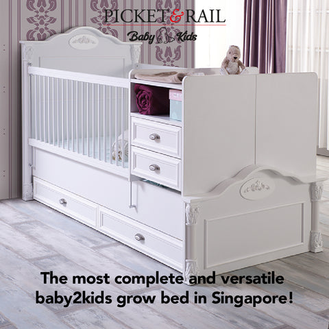 baby crib with cabinet