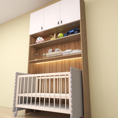 Overhead baby cot cabinet