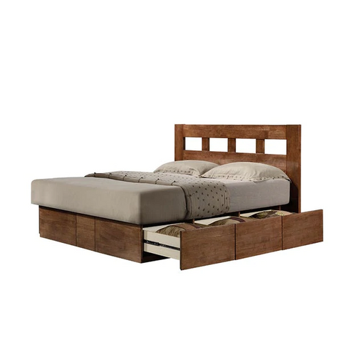 ASHTON Solid Wood Platform Queen Bed