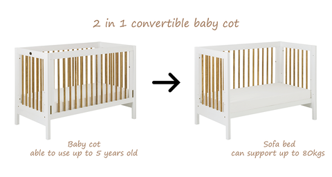 Best baby cot - Convertible