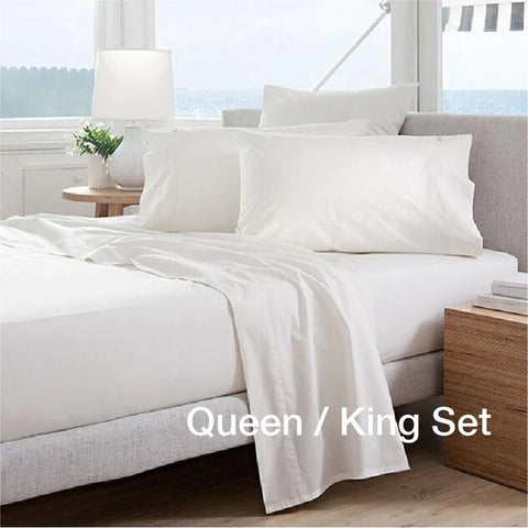 Inkagu 真珠 Tencel SuperCool EasyCare Fitted Bedsheet + Pillow Case Bundle - 3-Piece/Pack (Queen/King)