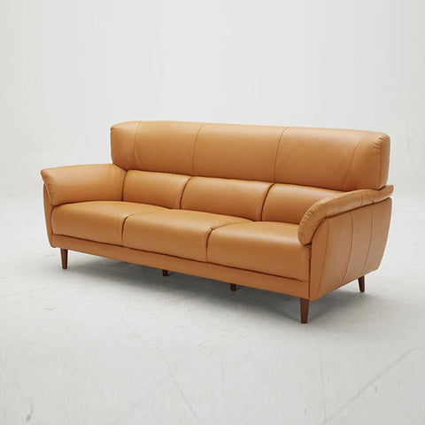 KUKA #5371 Top Grain 3-Seater Highback Leather Sofa