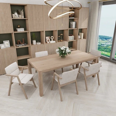 NORYA 1.8m Wood Dining Table in Solid European White Oak (XZTM18)