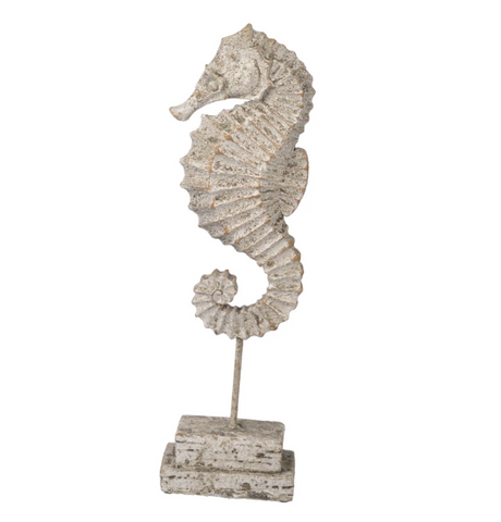 fossil inspired seahorse sculpture