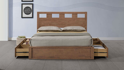 Picket&Rail #1 Solid Wood Storage Bed Frames With Drawers & Bedroom Furniture