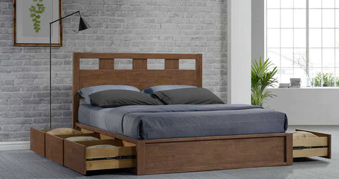 Ashton Solid Wood Storage Bed - Picket&Rail