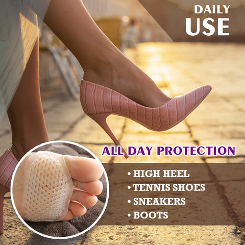 Silicone Honeycomb Forefoot Pad Insoles Forefoot Pads for Women High Heel Shoes Foot Blister Care Toes Insert Pad