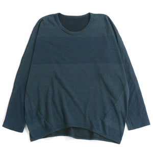 TAMAKI NIIME Long Sleeve Cotton Dolman Tee Shirt - Dark Ocean - Size 2