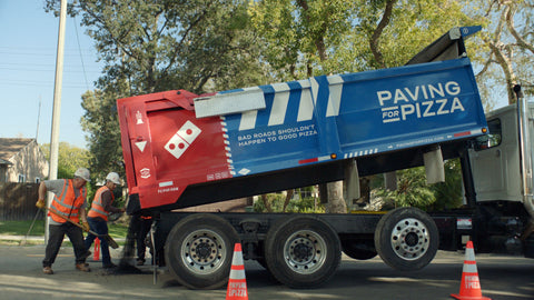 paving for pizza dominos