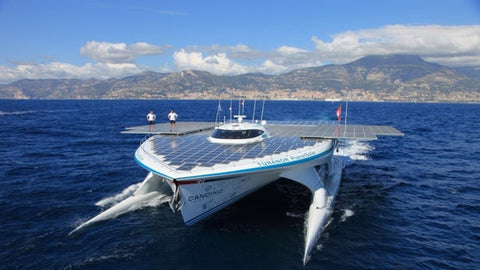 huge solar powered boat