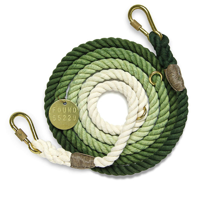 Olive Ombre Rope Dog Leash