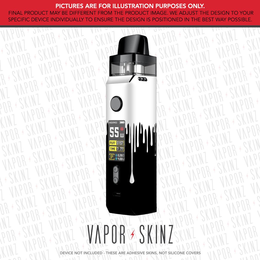 Black White Drip Vinci X Skin Vapor Skinz