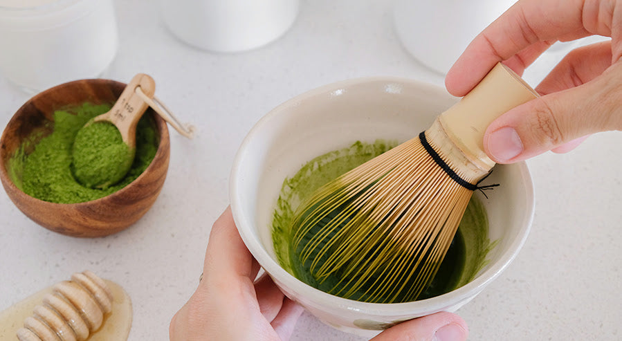 A Person Preparing Matcha