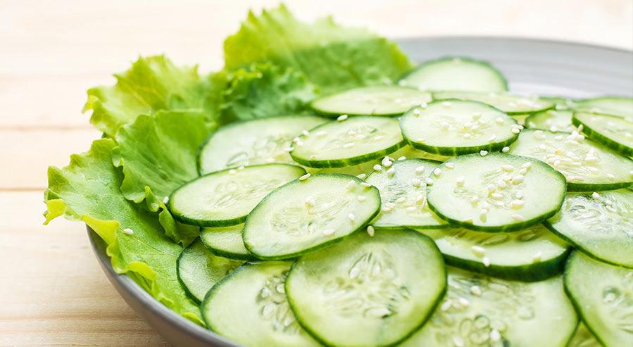 A Plate of Sliced Cucumbers