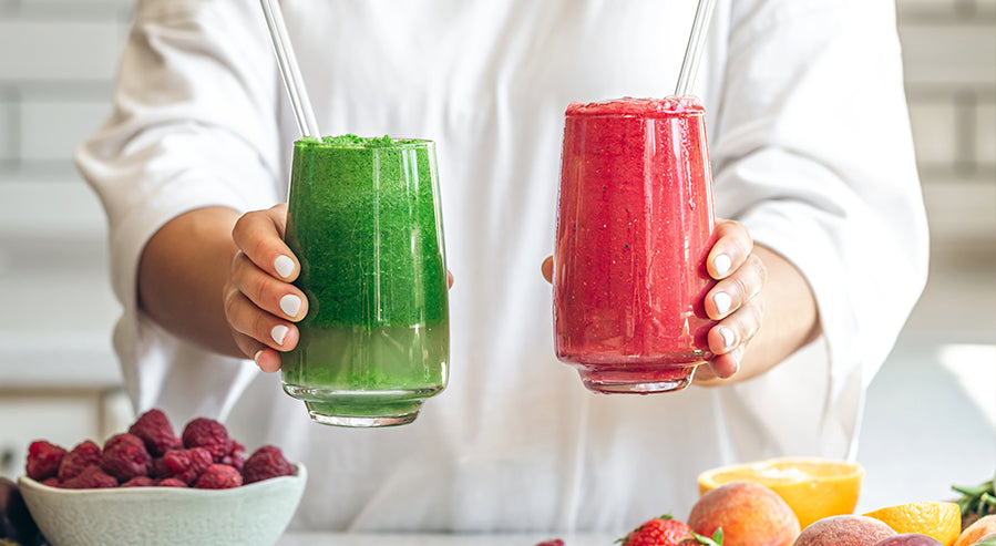 Green and Red Superfood Beverages