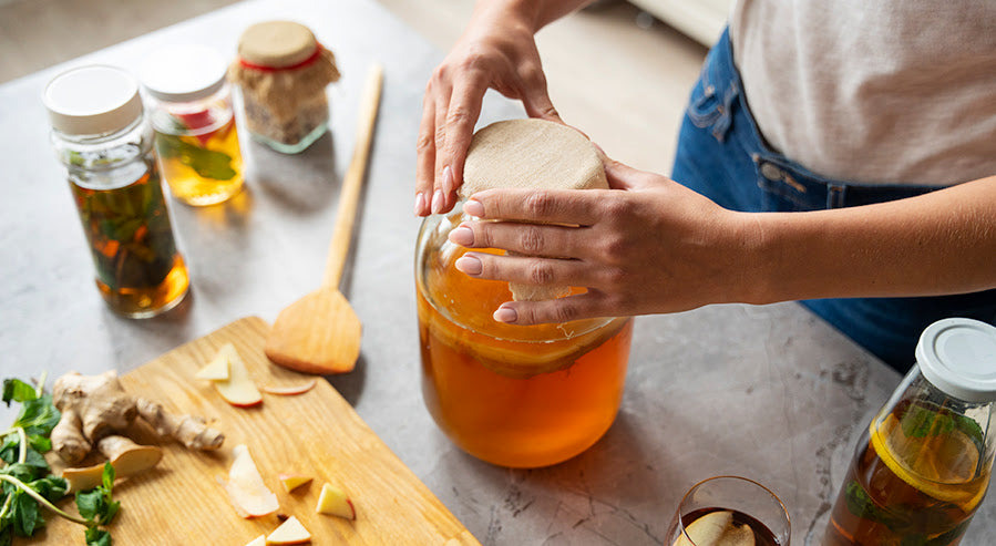 Mixing Honey and Ginger Together