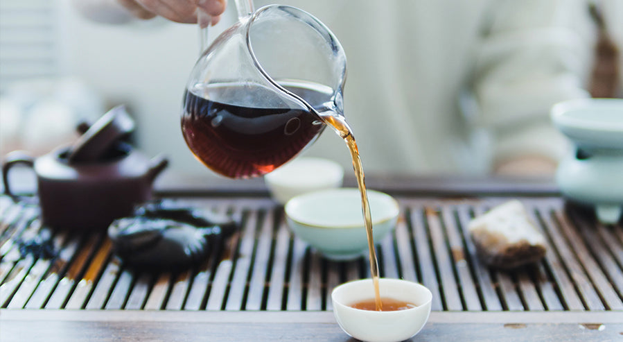 Pouring a Cup of Pu-Erh Tea