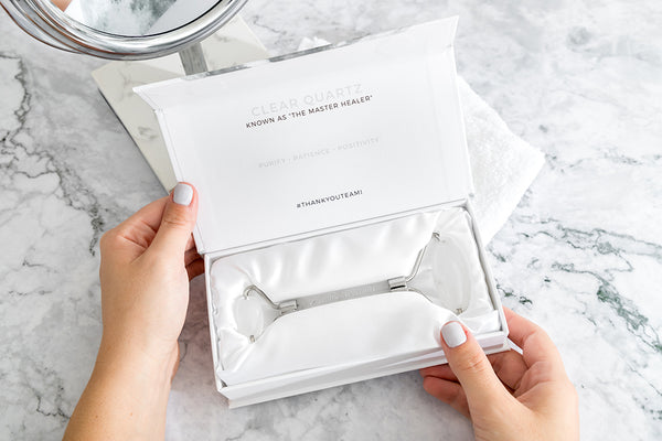 teami blends clear quartz facial roller