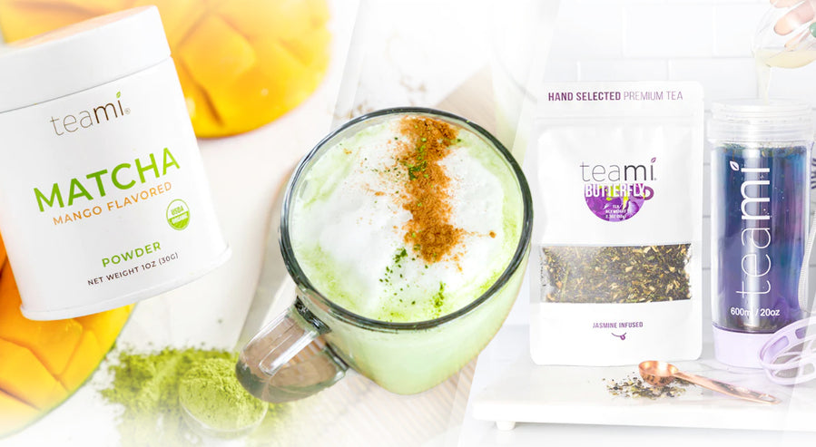 Teami Matcha Powder and Butterfly Tea Blend