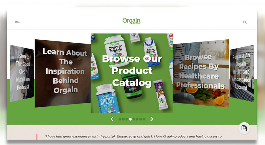 The Orgain Website
