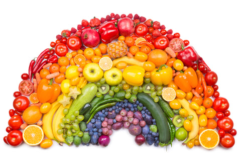 Healthy Rainbow of veggies and fruits