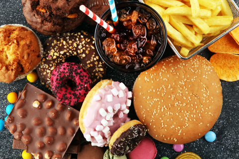 junk food on a table