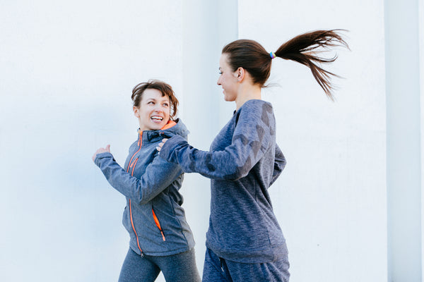 friends running together