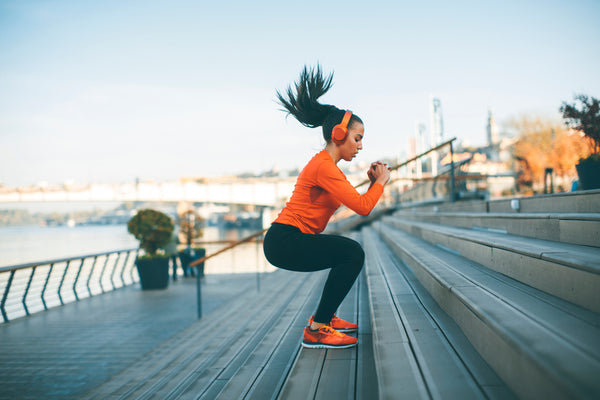 woman with healthy bones working out