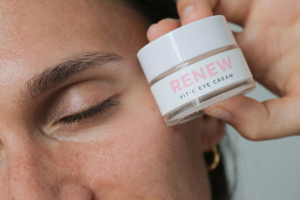 Adi Arezzini with Teami Renew Eye Cream