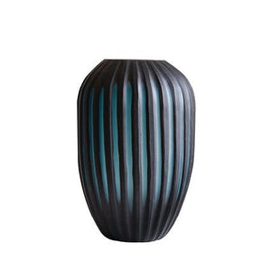 Vases Isles Vase Blue Black H28cm