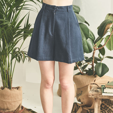 organic denim shorts