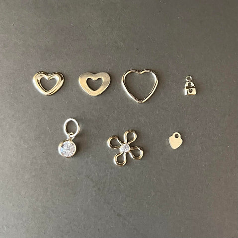 14K Gold Permanent Jewelry Tiny Charms Yellow Gold Star