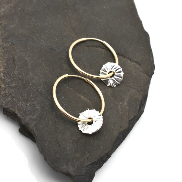 LUNA Collection:  Constellation Gold Hoop Earrings
