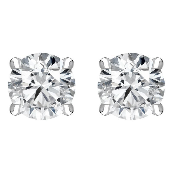 18ct Yellow Gold Brilliant Cut Diamond Solitaire Stud Earrings