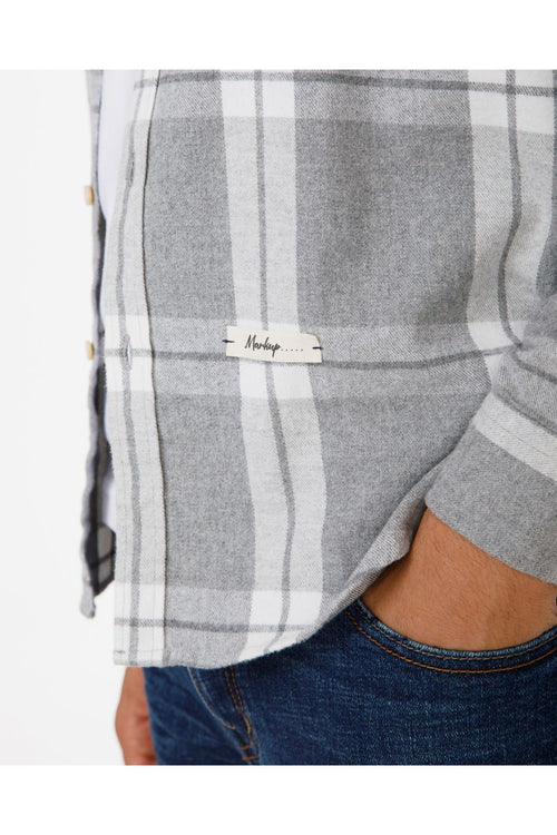 Markup French Flannel Grey Check Shirt
