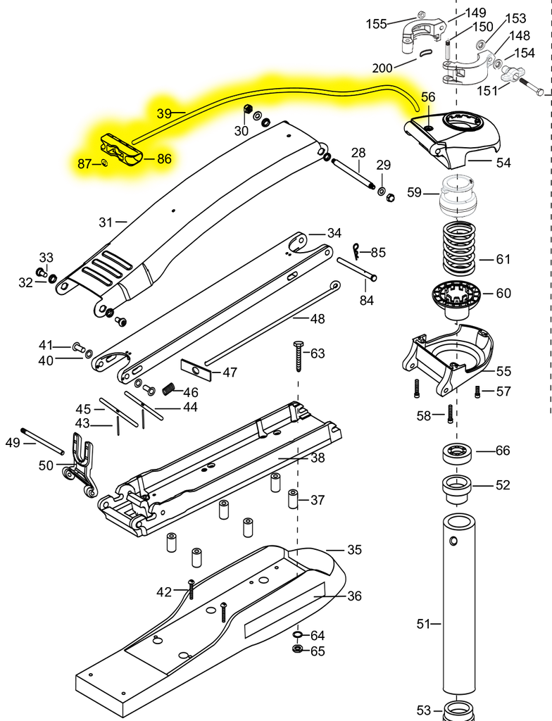 Minn Kota AT, Edge & Maxxum Rope & Handle Kit R&HKITAT/M ... minn kota bow mount wiring diagram 