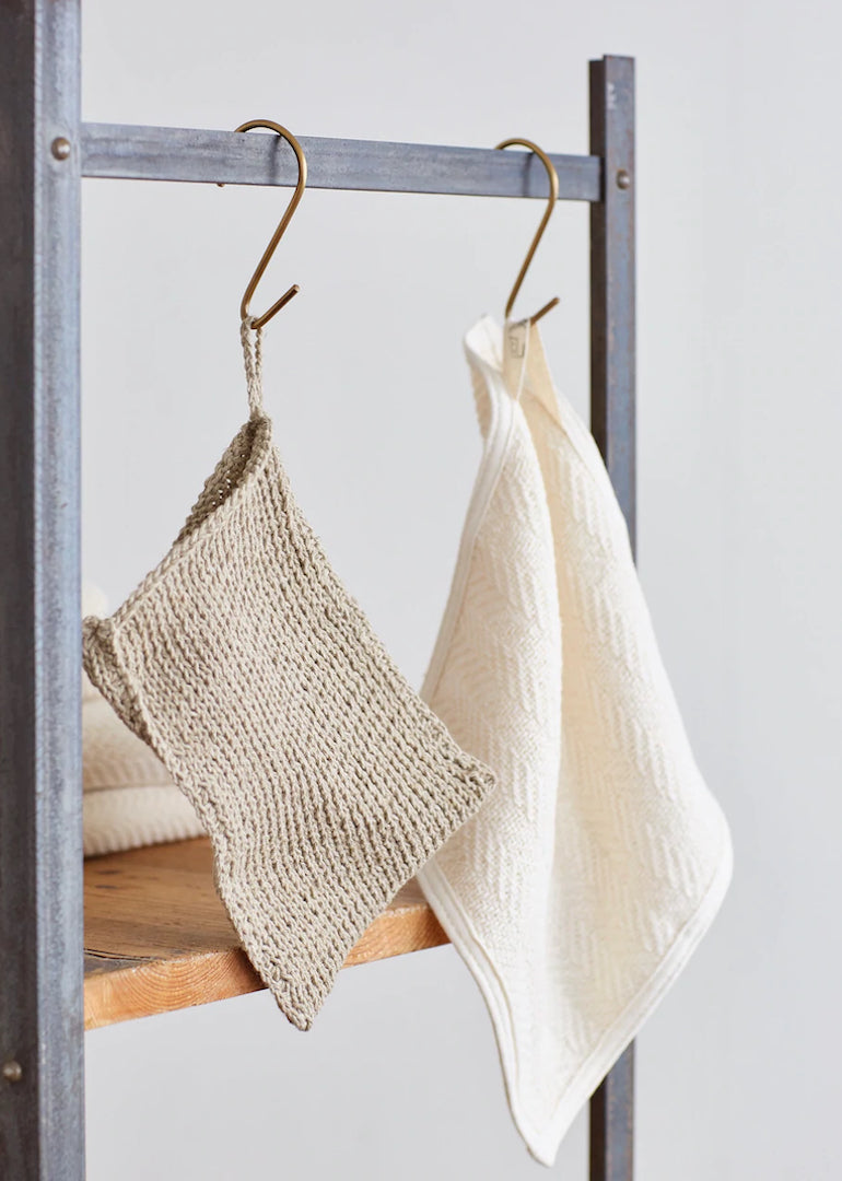 Collection of Natural Muslin Kitchen Towels are Hung in a Row on an Unusual  Wooden Hanger. Natural, Soft, Airy and Stock Image - Image of material,  fiber: 215370293