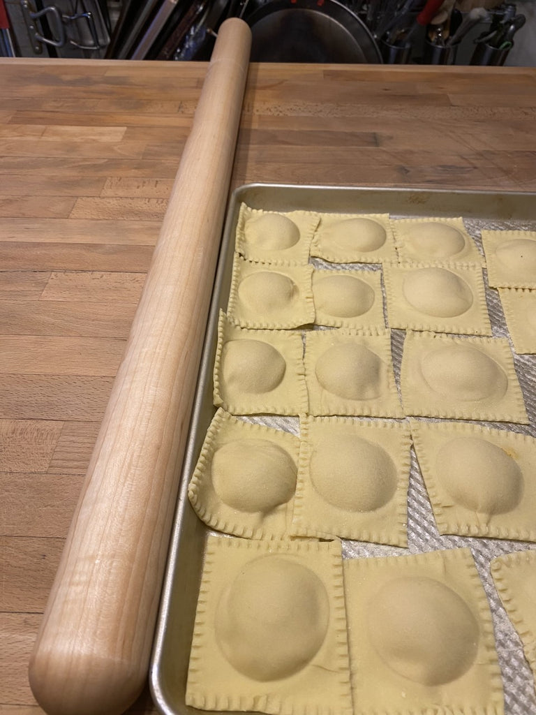 Pumpkin Ravioli made with Semolina and Water Pasta Dough Recipe