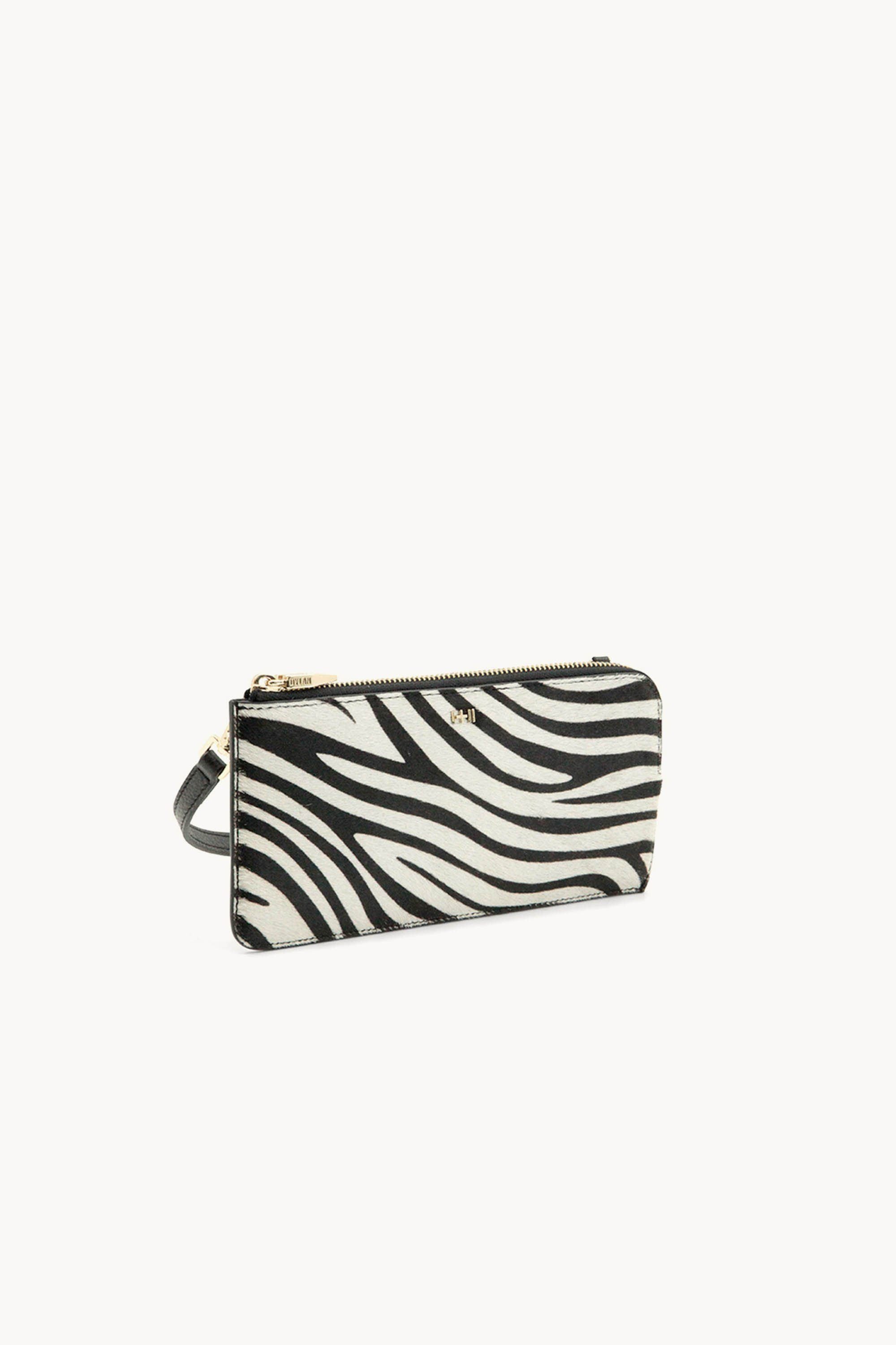 The Ciara Zebra-effect Phone Wallet Light Gold