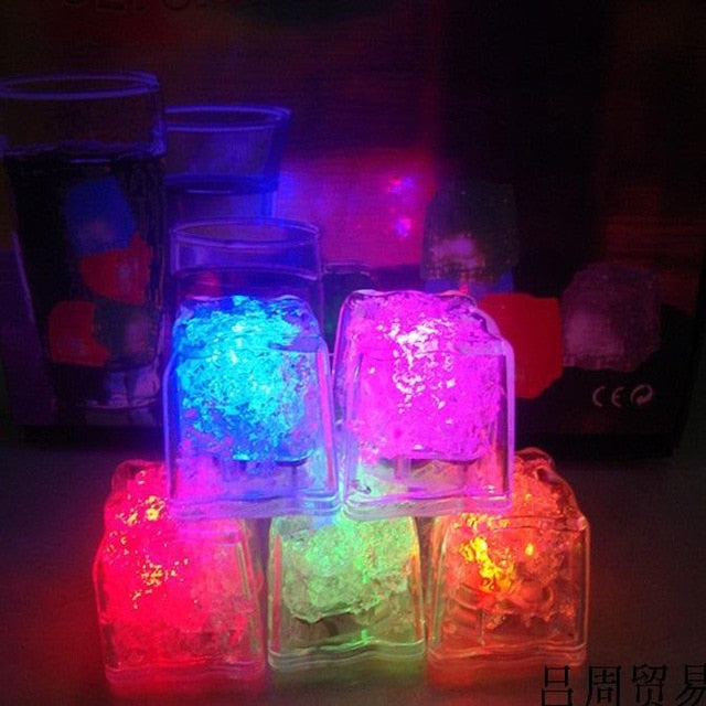 neon ice cubes