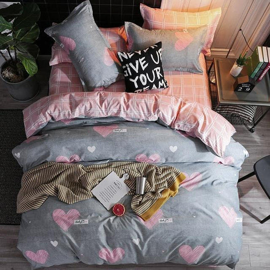 DH Grace Duvet Set  Grey sheets, Duvet sets, Pink sheets