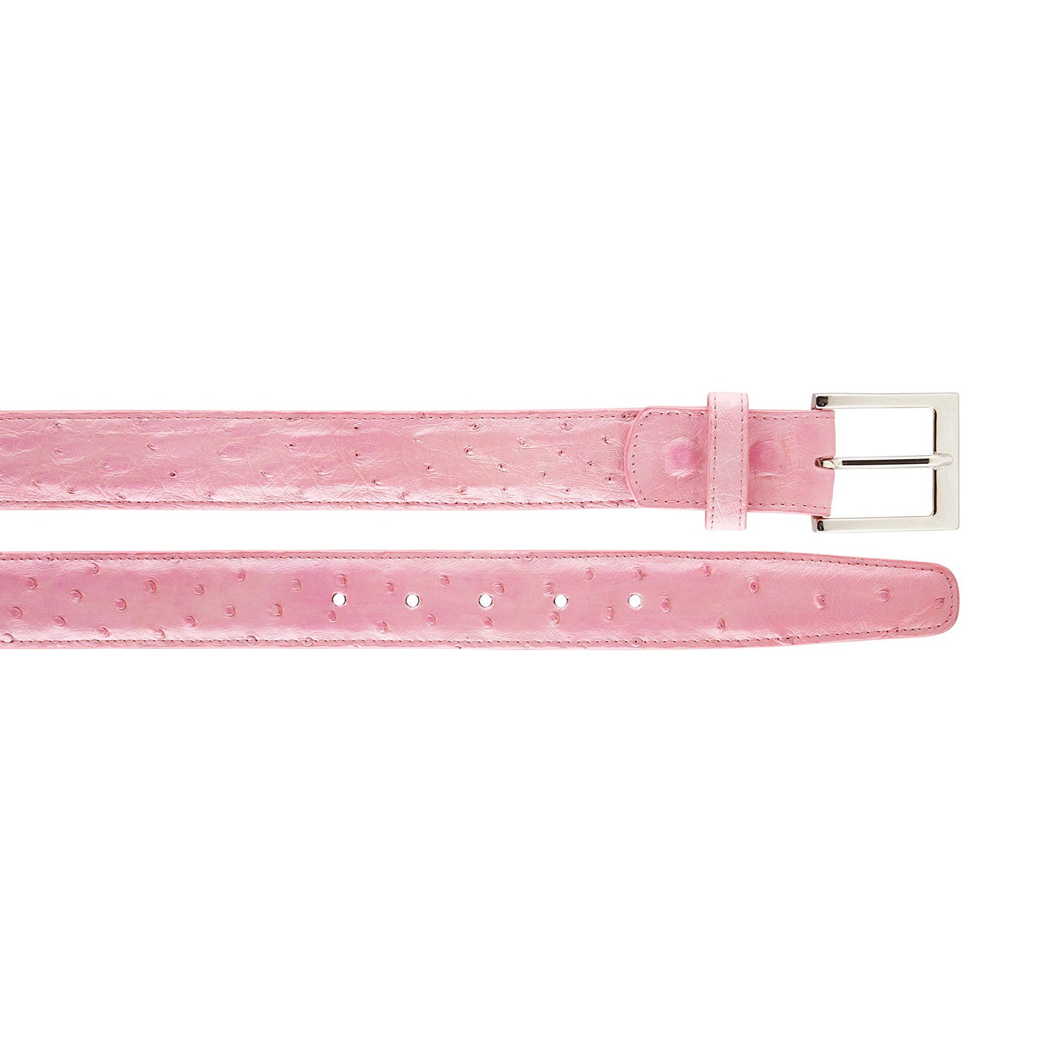 Belvedere 2001 Men's Rose Pink Exotic Ostrich Quill Belt (BVB2755)