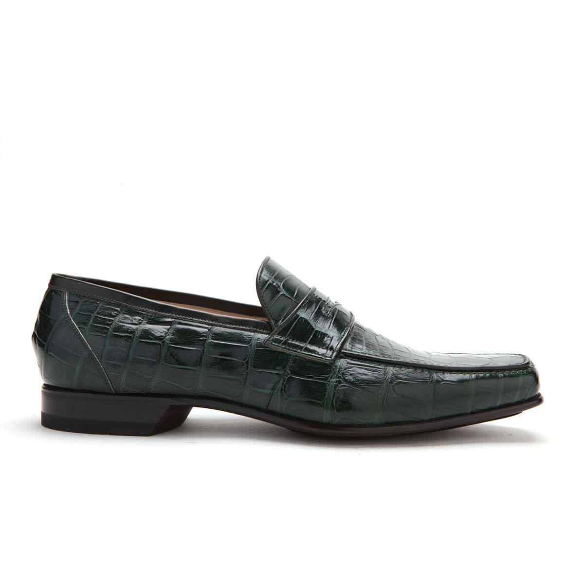 Caporicci 9961 Men's Luxury Italian Designer Shoes Green Alligator Loafers (CAP1022)