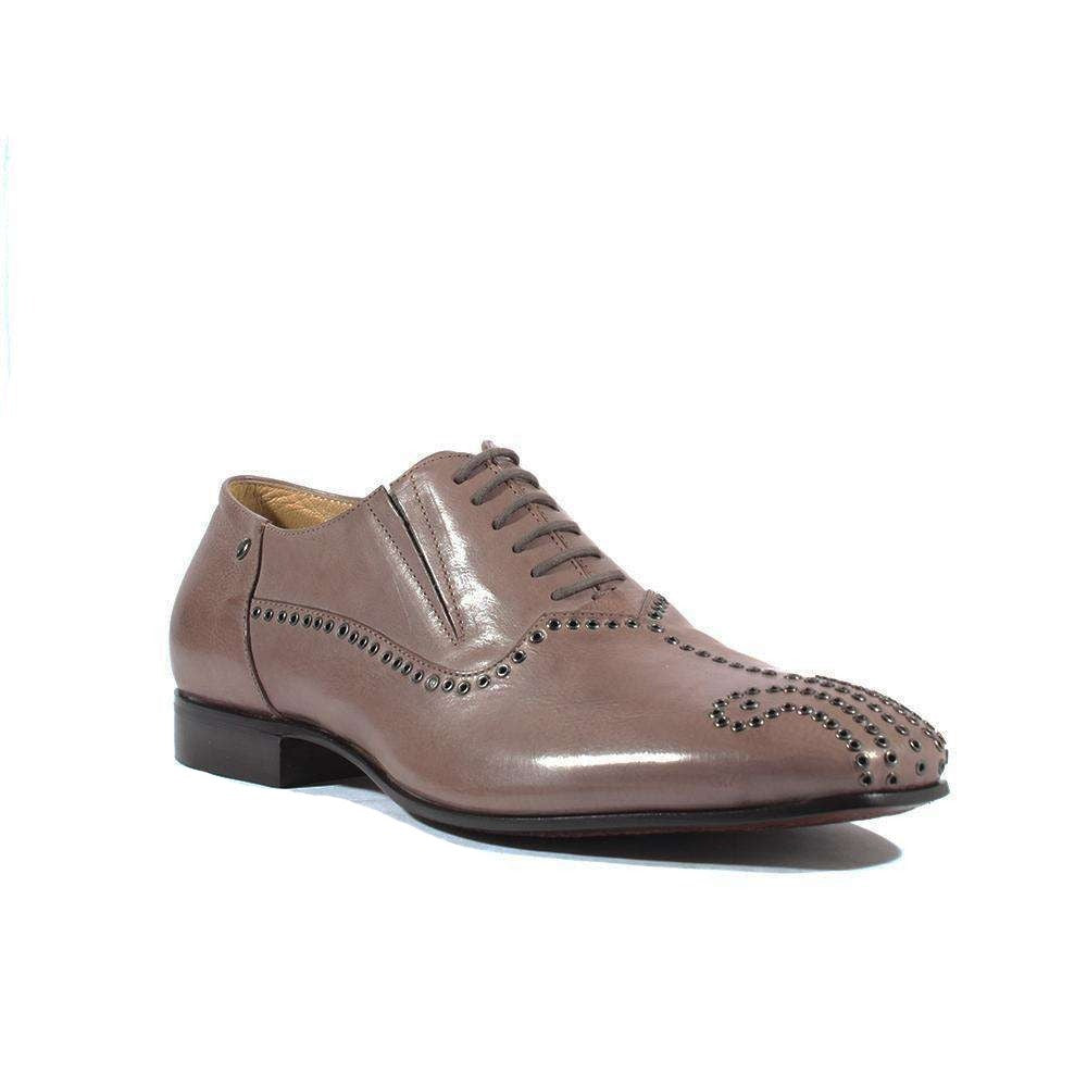 Cesare Paciotti Luxury Italian Italian Men's Designer Shoes Amazzonia Taupe Leather Oxfords (CPM2616)