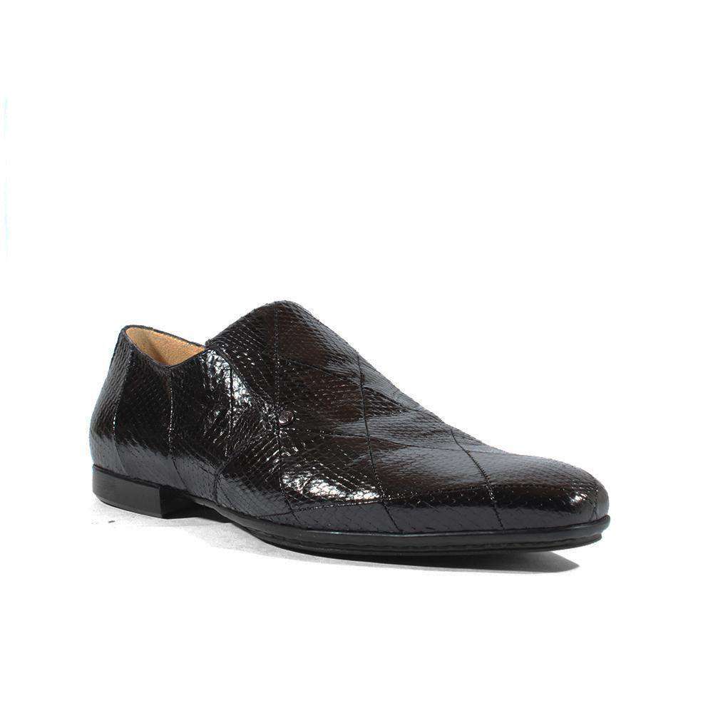 Cesare Paciotti Luxury Italian Italian Men's Designer Shoes Ayer Lux Black Leather Loafers (CPM2621)