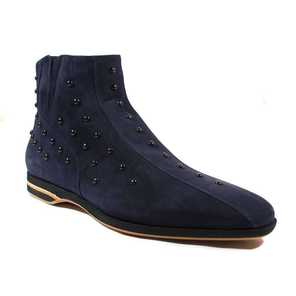 Cesare Paciotti Luxury Italian Men's Designer Shoes Vit Camoscio Blue Suede Boots (CPM2409)