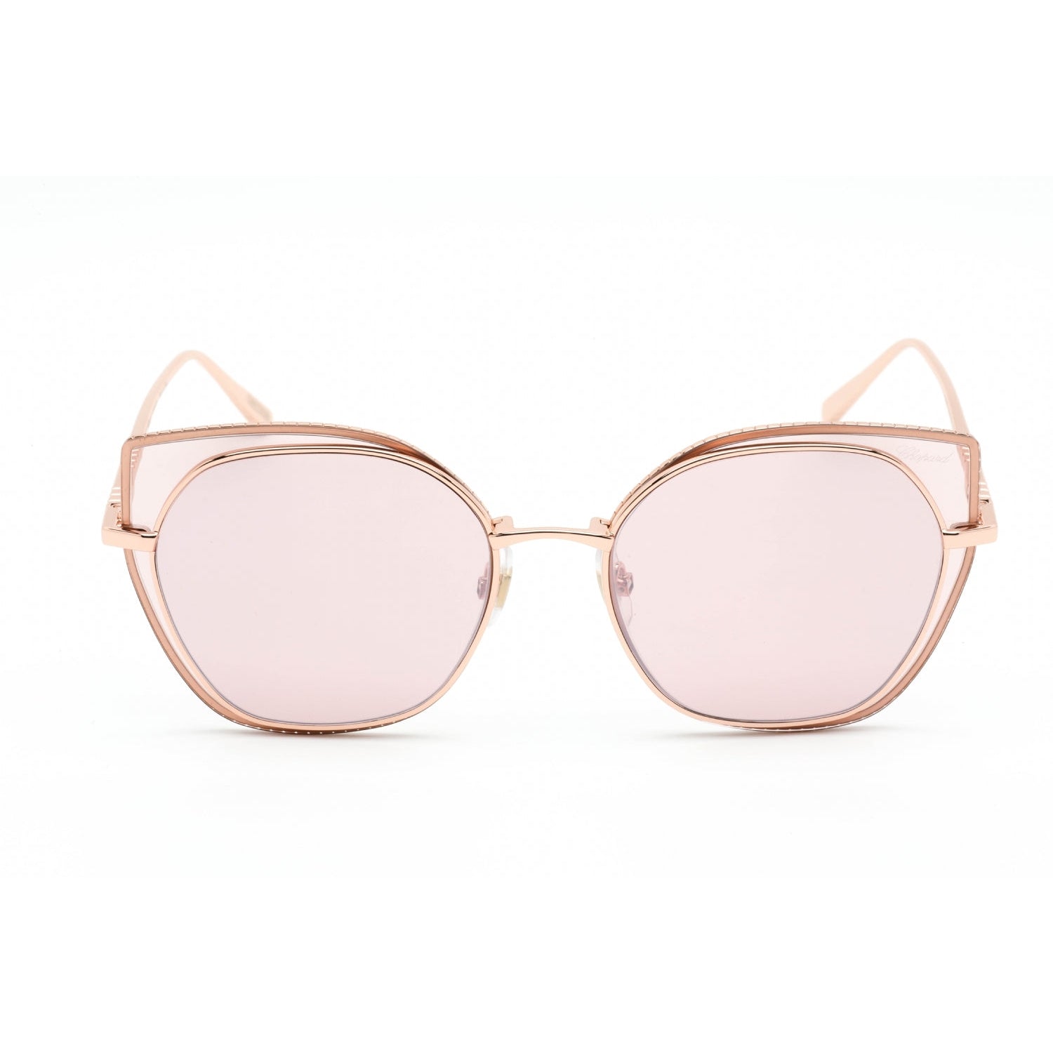 Chopard SCHF74M Sunglasses Polished Copper Gold / Pink Mirror