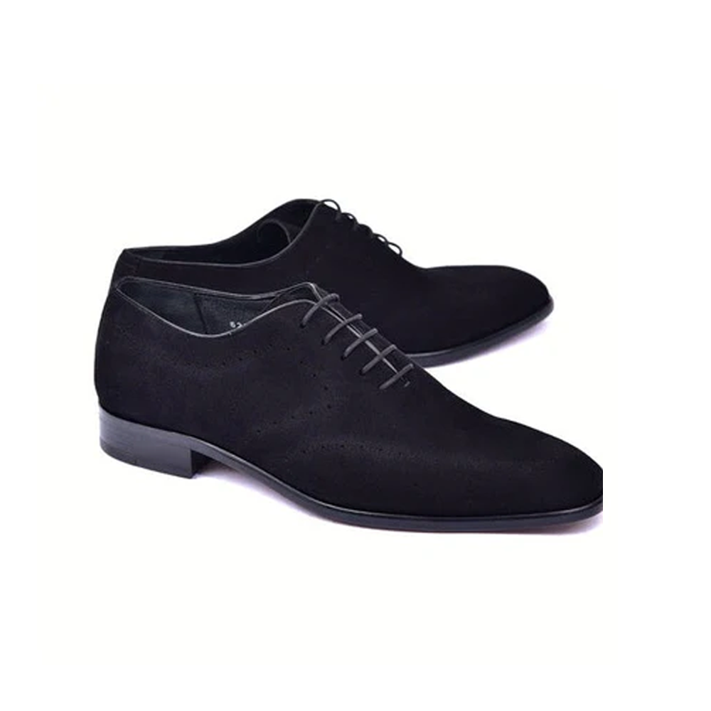 Corrente C0014022-6292 Men's Shoes Black Suede Leather Plain Toe Oxfords (CRT1491)